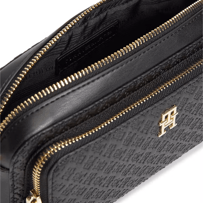 Womens Tommy Hilfiger Monogram Crossbody Camera Bag - Black
