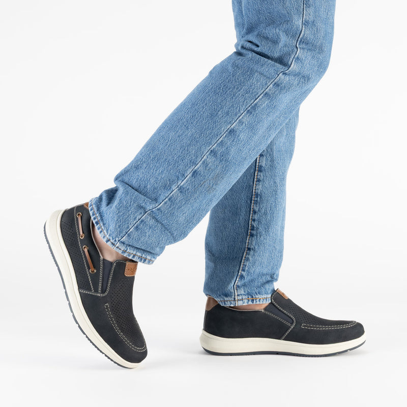 Mens Rieker 16968 Blue Flats - Blue