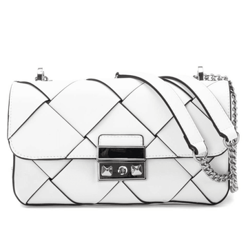 Womens Xti 184575 White with Black Trim Crossover Handbag - White