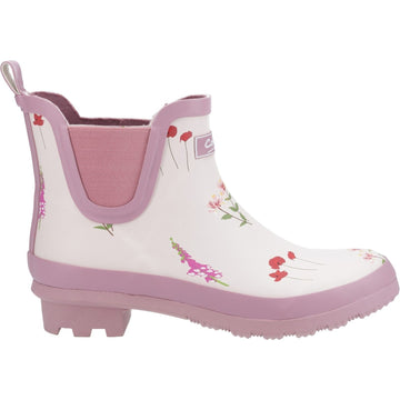 Womens Cotswold Wildflower Ankle Wellingtons - Pink