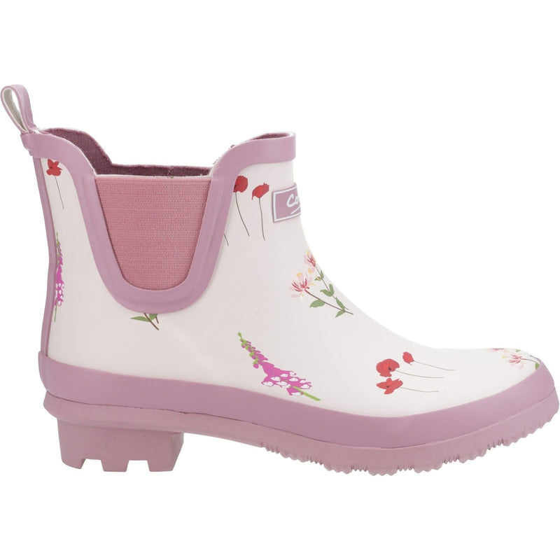 Womens Cotswold Wildflower Ankle Wellingtons - Pink