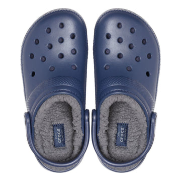 Mens Crocs Classic Lined Slippers - Navy/Charcoal