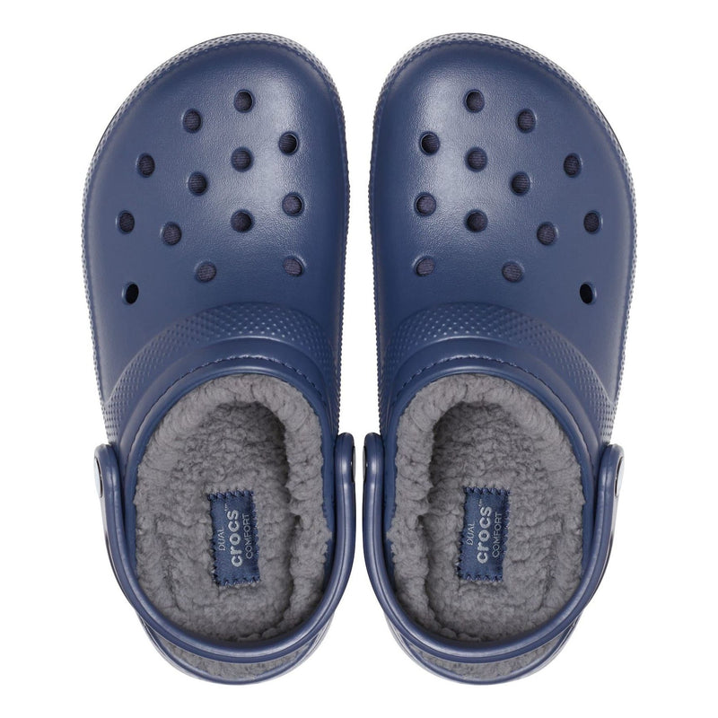 Mens Crocs Classic Lined Slippers - Navy/Charcoal