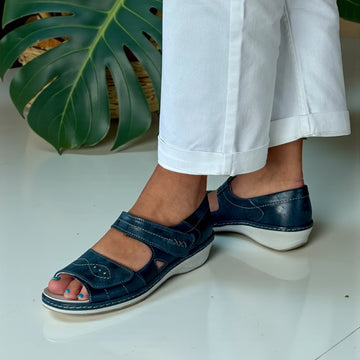 Womens Suave Yolanda 6020 Heeled Sandals - Blue