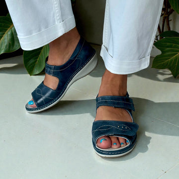 Womens Suave Yolanda 6020 Heeled Sandals - Blue