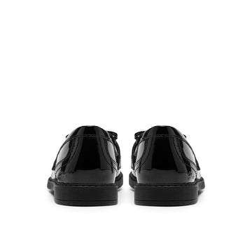 Girls Clarks Scala Lane Older Black Patent School Shoes - Black Patent