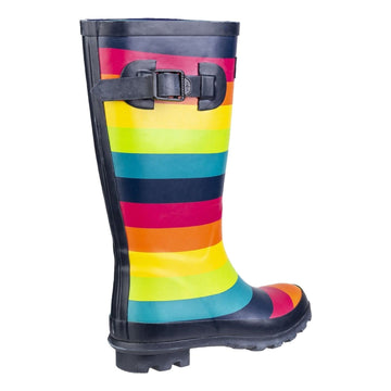 Kids Cotswold Rainbow Multi Waterproof Wellingtons - Multi