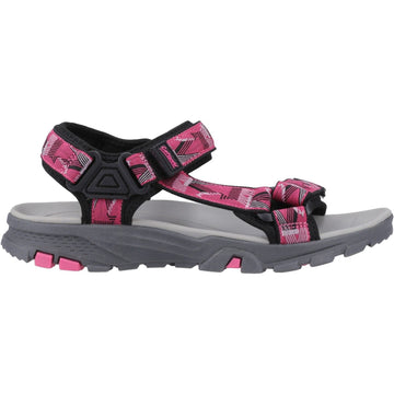 Womens Cotswold Stanton Sandals - Black and Fuchsia