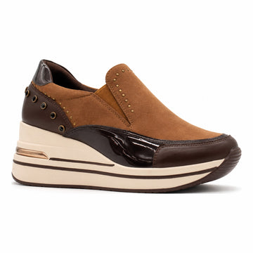 Womens Zanni & Co Bozhou Topaz Mix Wedged Trainers - Topaz Mix