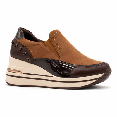 Womens Zanni & Co Bozhou Topaz Mix Wedged Trainers - Topaz Mix