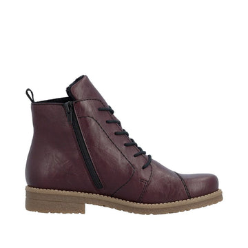 Womens Rieker 73500 Ankle Boots - Blackberry