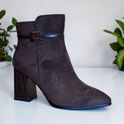 Womens Redz D5909 Brown Ankle Boots - Brown