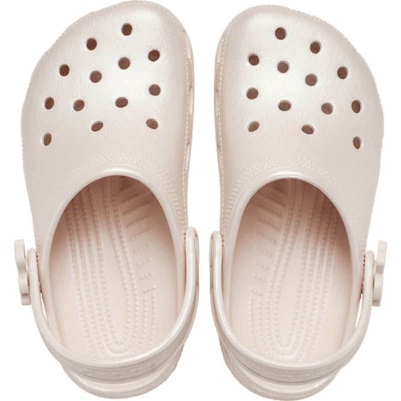 Junior Crocs Quartz Classic Pearl Shine Clogs - Quartz
