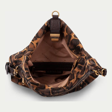 Womens Hispanitas 264948 Suede Shoulder Bag - Giraffe