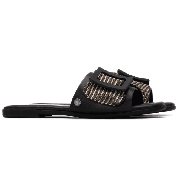 Womens Refresh 175029 Black Sliders - Black