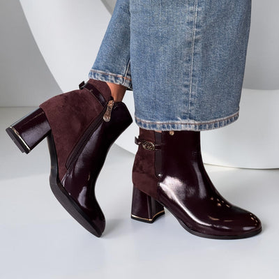 Womens Zanni & Co Fuyang Choccy Mix Ankle Boots - Choccy Mix