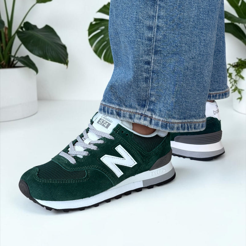Unisex New Balance U574 Trainers - Nordic Green