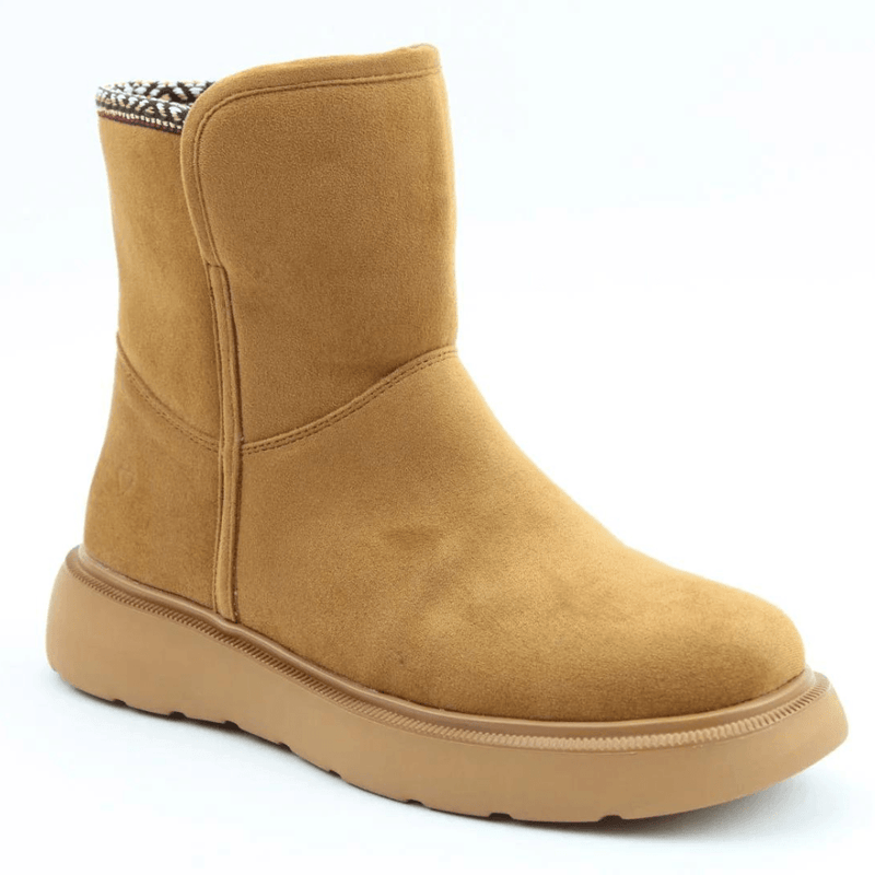 Womens Heavenly Feet Karla Stitch Booties - Chestnut