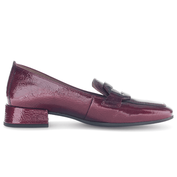 Womens Gabor 75.261 Low Heel Loafers - Red Patent