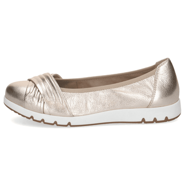 Womens Caprice 22118 Gold Wrap Front Sporty Loafers - Gold