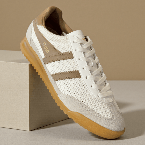 Womens Gola Tornado Zephyr Textured Trainers - Off White