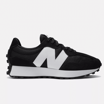 New Balance Womens 327 Mesh Trainers - Black with White