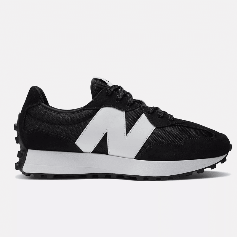 New Balance Womens 327 Mesh Trainers - Black with White