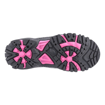 Kids Cotswold Littledean Hiking Shoes - Grey and Pink