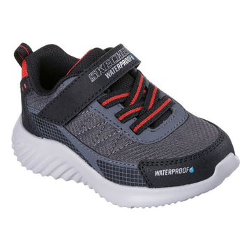 Little Kids Boys Skechers 406338N Bounder - Venture Squad Black Waterproof Trainers - Black