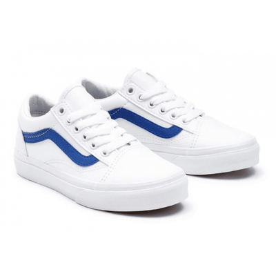 Junior Vans Kids Pop Classic Blue/White Old Skool Trainers - Blue