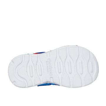 Boys Skechers 407041N Blue Underwater Creatures Fisherman Play Scene Splash Sandal - Infant - Blue