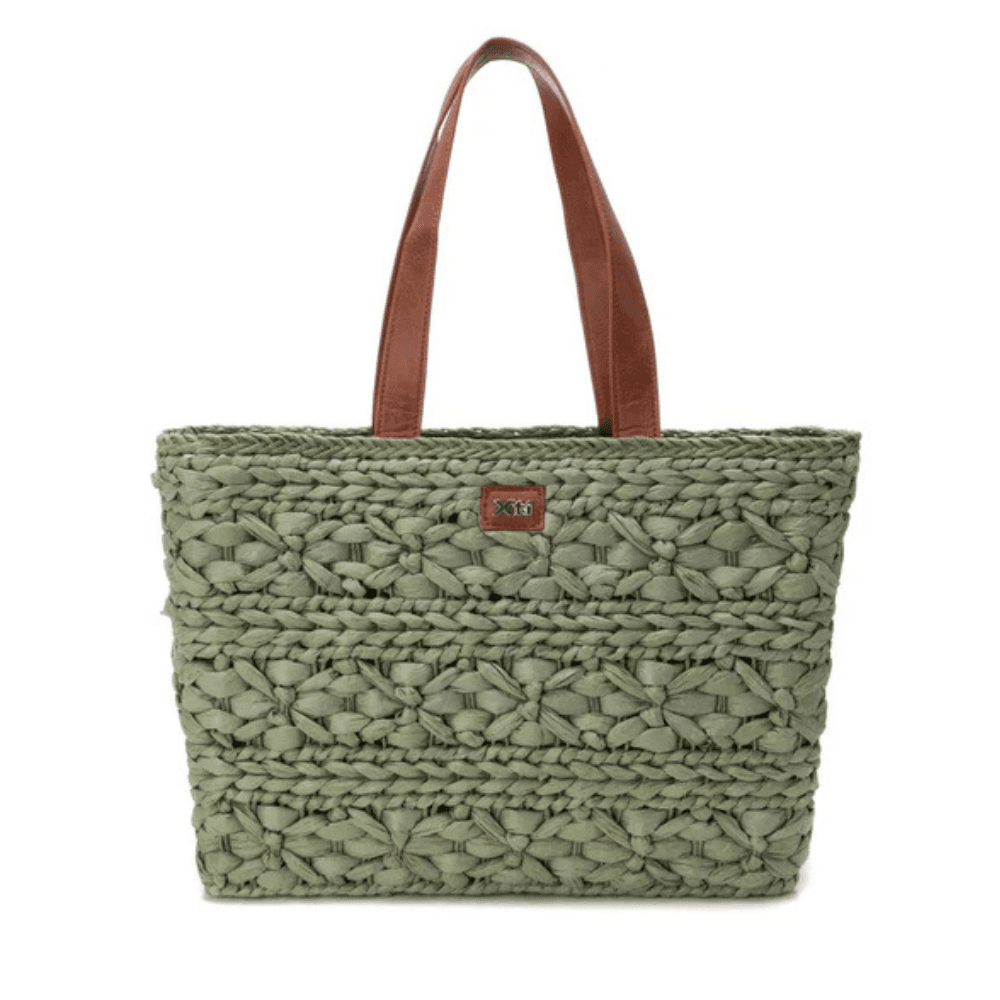 Womens Xti 184326 Woven Raffia Tote Bag