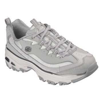 Womens Skechers 150873 D'Lites - Chrome Wave Grey Trainers - Grey