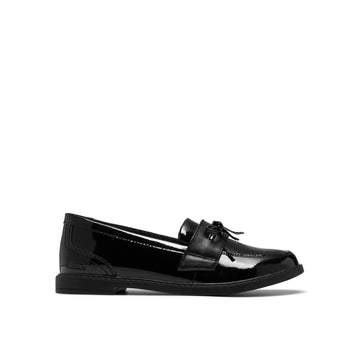 Girls Clarks Scala Lane Youth Black Patent School Shoes - Black Patent