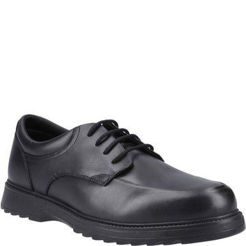 Boys Hush Puppies Romeo Black Senior School Shoes - Black