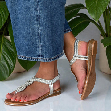 Womens Lunar Estelle Sandals - Silver