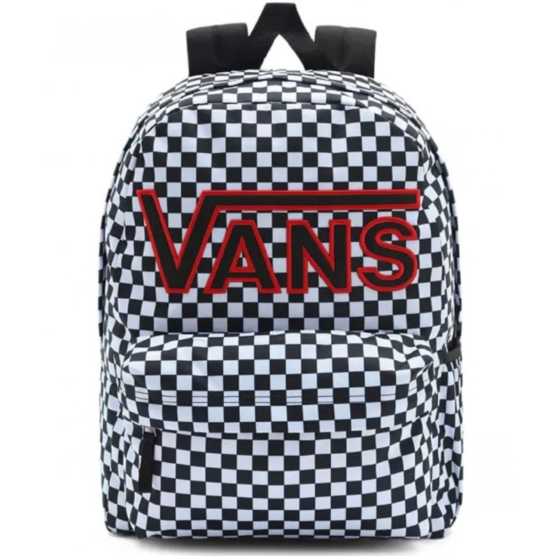 Vans Realm Flying V Black Check Backpack - Black Check