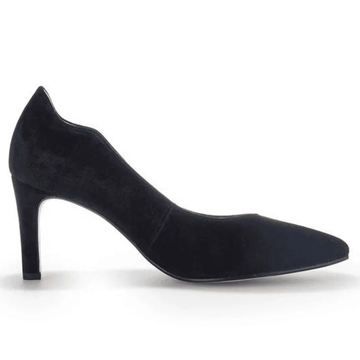 Womens Gabor 31.381 Scallop Edge Court Heels - Black