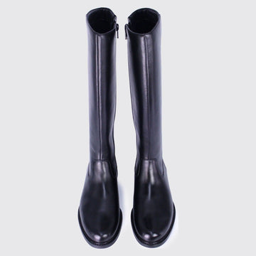 Womens Dubarry Cadence Leather Long Boots - Black