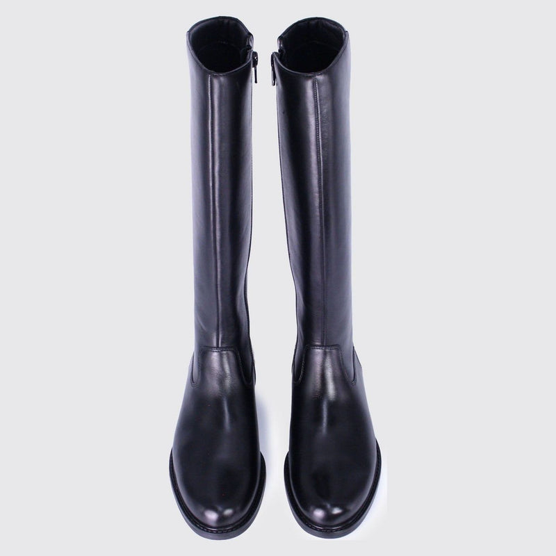 Womens Dubarry Cadence Leather Long Boots - Black