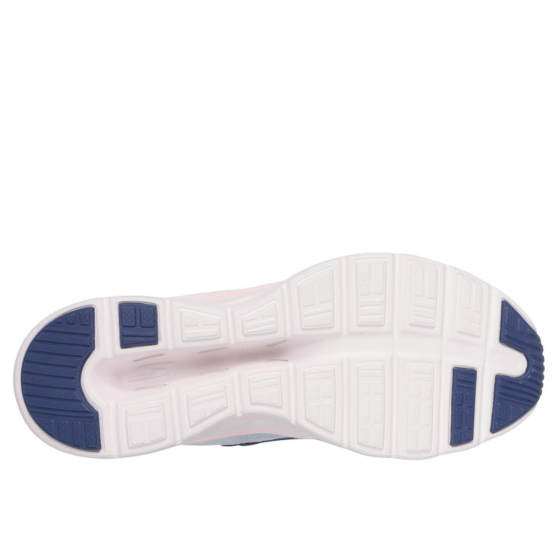 Womens Skechers 125144 Pale Blue & Pink Slip-Ins Monomesh Go Walk Glide-Step 2.0 Bungee - Blue