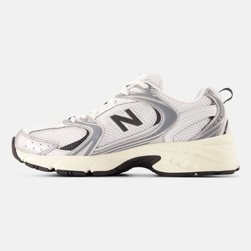 Unisex New Balance 530 Mesh Trainers - Silver Metallic with Black Cement