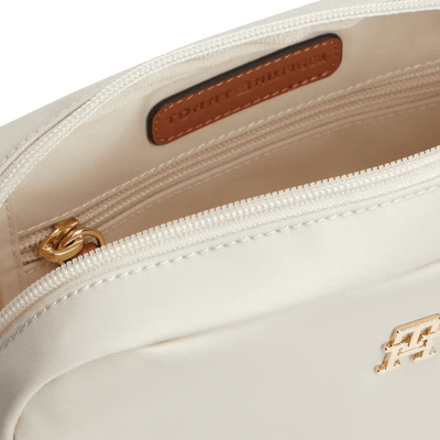 Womens Tommy Hilfiger Monogram Crossbody Camera Bag - Soft Cream
