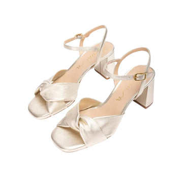 Womens Unisa Medway Platino Heeled Sandals - Silver
