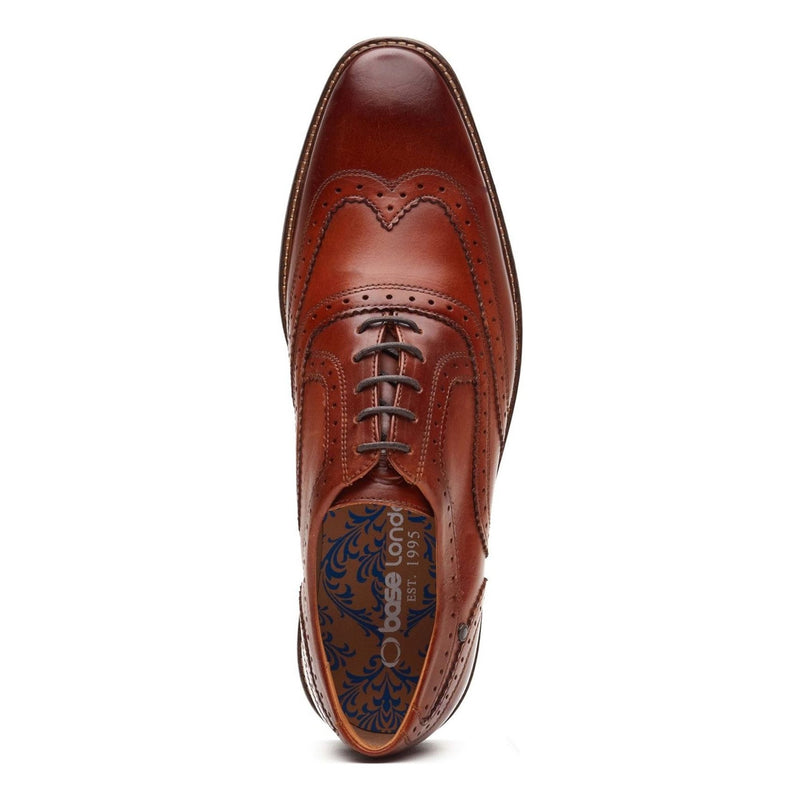 Mens Base London Clarence Burnt Tan Brogues - Burnt Tan