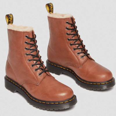 Womens Dr Martens 1460 Serena Fur Lined Boots - Tan - Tan
