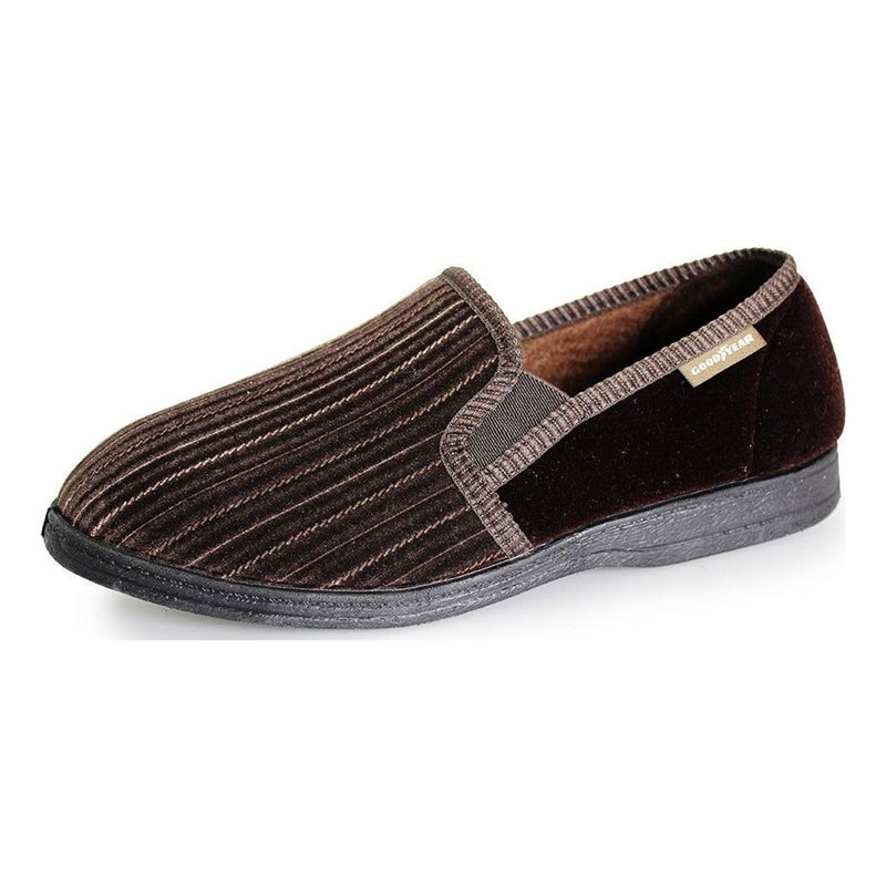 Mens Goodyear Footwear Calder Brown Slippers - Brown