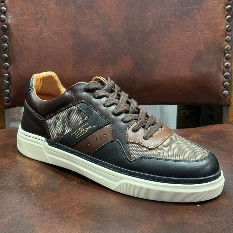 Mens Lloyd & Pryce Kleyn Lace Up Trainers - Tusk Split