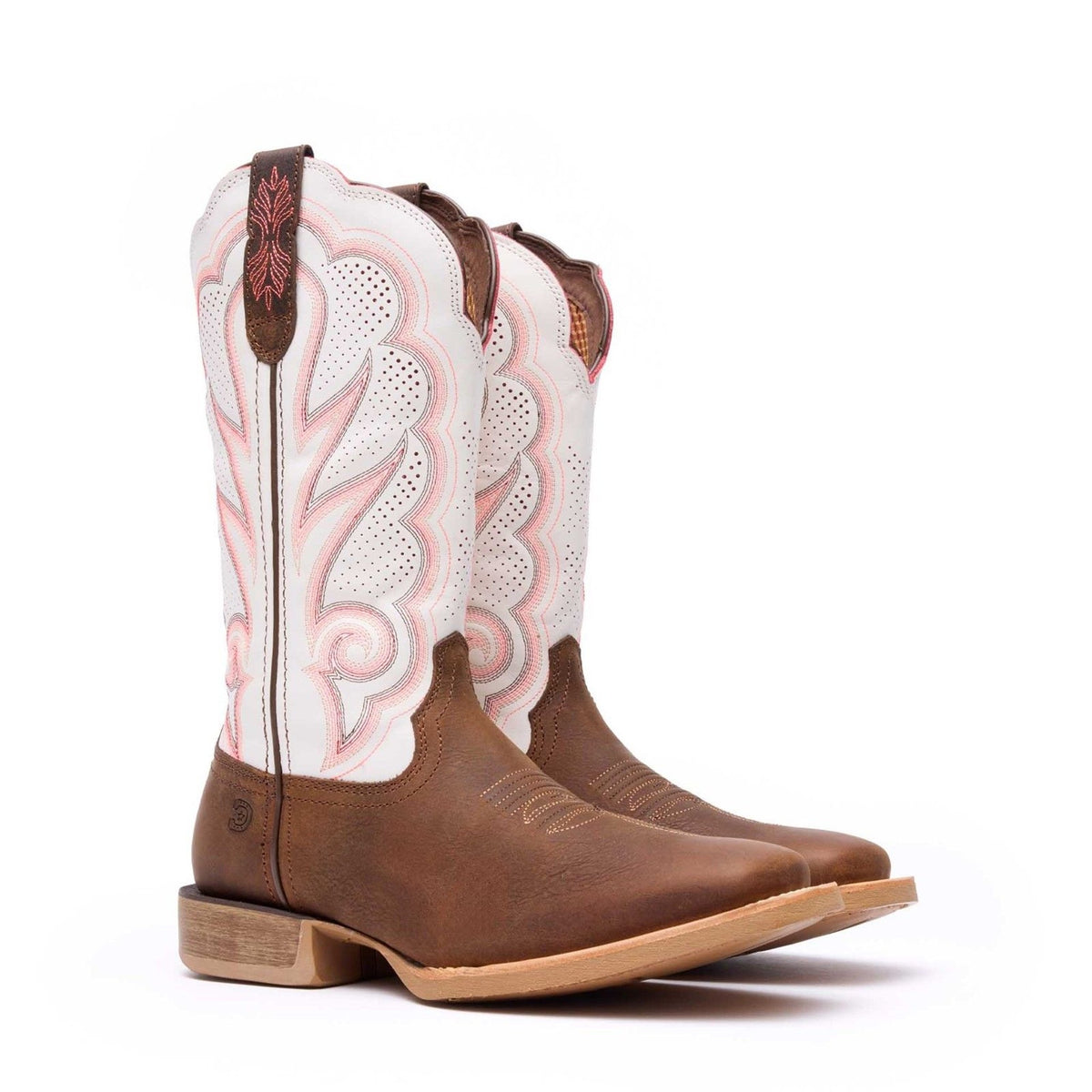 Womens Durango Lady Rebel Pro Trail Brown and White Boots