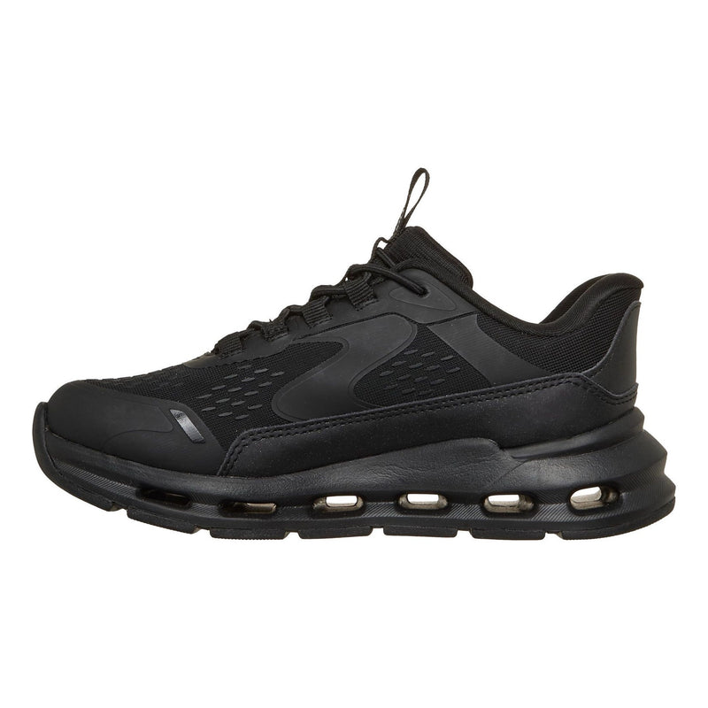 Big Kids Girls Skechers Glide-Step - Vista Lane Black Slip-Ins Trainers - Black